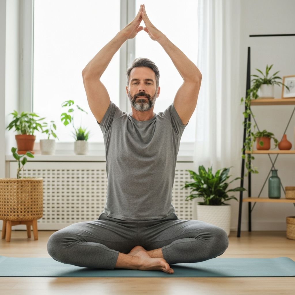 Man integrating wellness into daily life