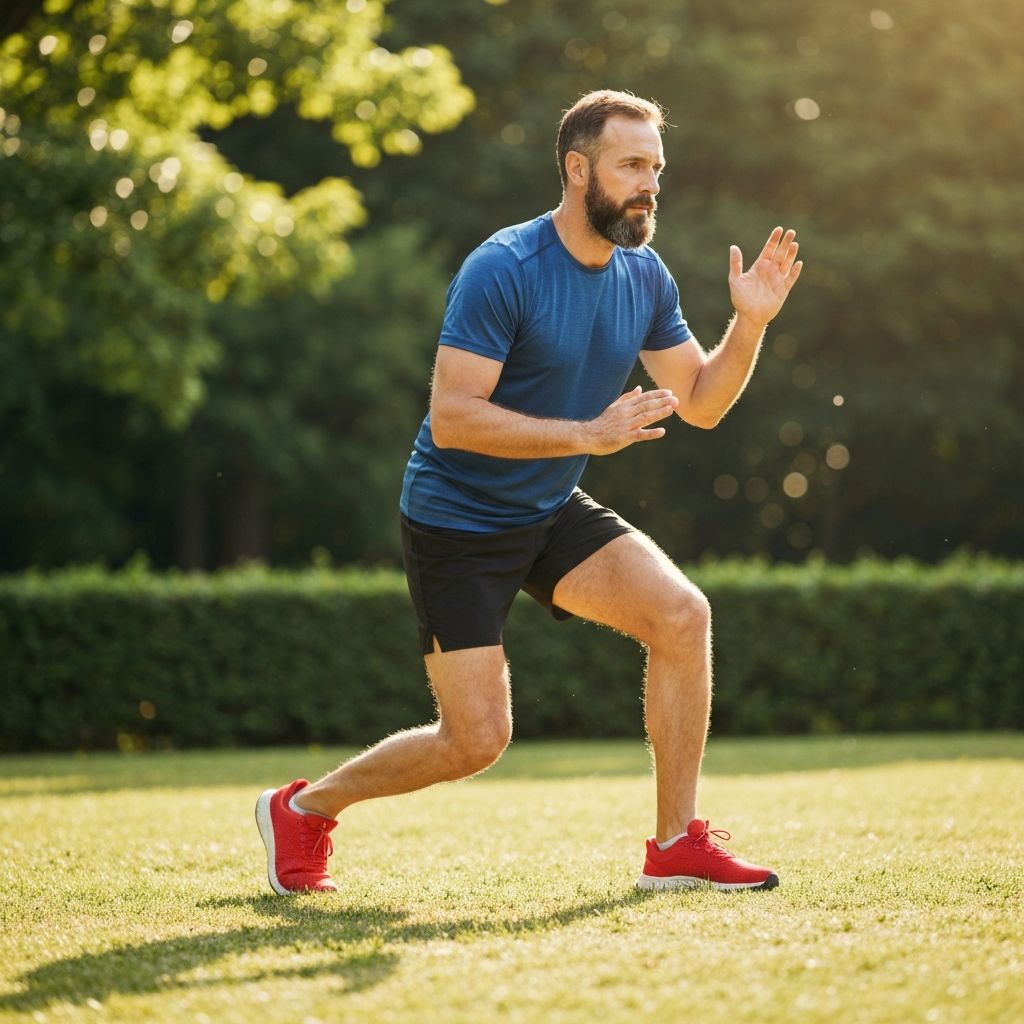 Man exercising outdoors